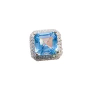 Factory wholesale explosions natural Topaz ring S925 silver inlaid main stone 10*10 selling Europe and the United States a generation