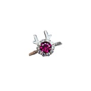 Factory wholesale explosions natural magnesium aluminum garnet ring S925 silver inlaid main stone 6*6 hot European and American generation