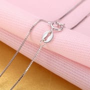 925 silver necklace wholesale box chain 925 silver plated White Gold rose gold length 45cm