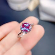 925 silver inlaid natural color treasure ring natural gem style exquisite fashion factory wholesale
