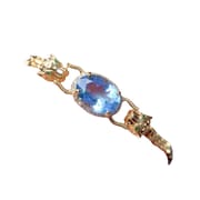 Factory wholesale explosions natural Topaz bracelet S925 silver inlaid main stone 10*14 selling Europe and the United States a generation