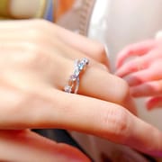 Blue moonstone ring clean and beautiful 925 silver best selling ladies live supply