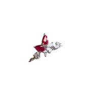 Factory wholesale explosions natural ruby ring S925 silver inlaid with the main stone 3*5 selling Europe and the United States a generation of hair