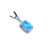 Opal pendant real photo Fire Color good natural Australian fire opal starry sky colorful live broadcast supply