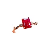 Factory wholesale explosions natural ruby ring S925 silver inlaid with the main stone 5*7 selling Europe and the United States a generation of hair