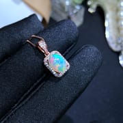 Opal pendant real photo Fire Color good natural Australian fire opal starry sky colorful live broadcast supply