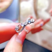 Blue moonstone ring clean and beautiful 925 silver best selling ladies live supply