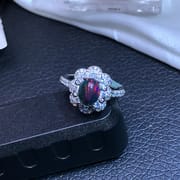 Factory wholesale 925 silver inlaid black opal ring grain full of fire color gift for girlfriend one piece delivery