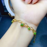 Factory wholesale explosions natural jasper bracelet S925 silver inlaid main stone 6*6 selling Europe and the United States a generation