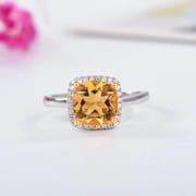 Citrine ring 925 silver inlaid citrine ring live overlapping live manufacturers do goods a generation of hair