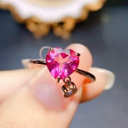 Factory wholesale explosions natural powder Topaz ring S925 silver inlaid main stone 8*8 selling Europe and the United States a piece
