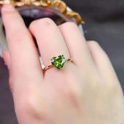 New natural colored gemstone ring 925 silver inlaid with all kinds of natural colored gem ring wholesale Live