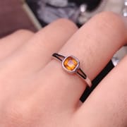 925 silver inlaid natural citrine ring live overlap live manufacturers do goods a generation of hair