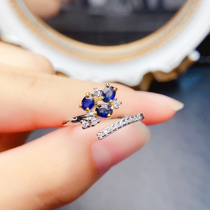 Natural sapphire beautiful style ring 3*4