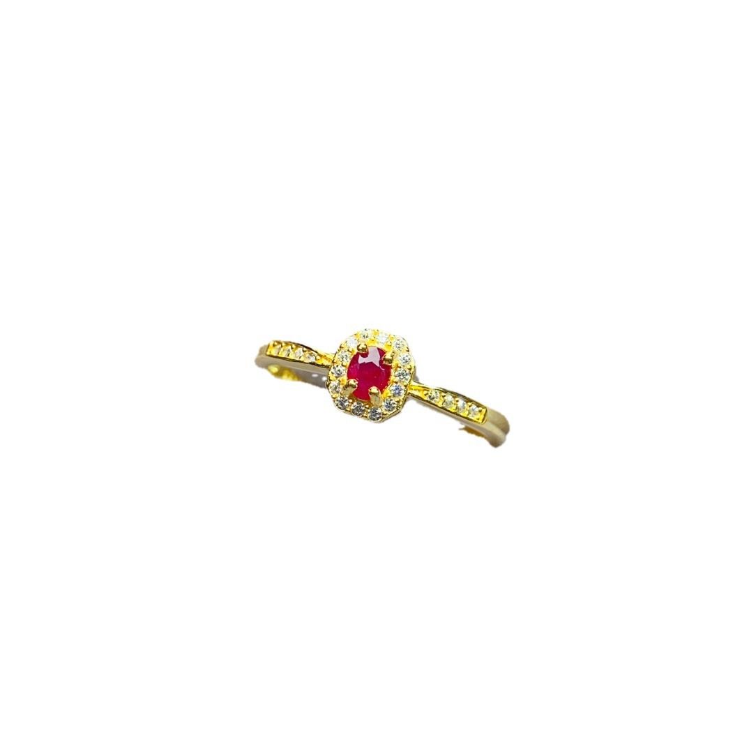 Factory wholesale explosions natural ruby ring S925 silver inlaid with the main stone 3*4 selling Europe and the United States a generation of hair