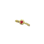Factory wholesale explosions natural ruby ring S925 silver inlaid with the main stone 3*4 selling Europe and the United States a generation of hair