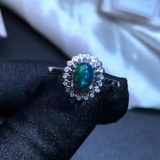 New Opal Ring 925 Silver Insert t Natural Black Opal Fire Color Full Gift for Girlfriend