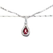 Factory wholesale explosions natural ruby necklace S925 silver inlaid with the main stone 3*5 selling Europe and the United States a generation of hair