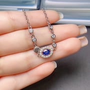 Factory wholesale explosions natural sapphire bracelet S925 silver inlaid with the main stone 4*5 selling Europe and the United States a generation of hair