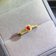 Factory wholesale explosions natural ruby ring S925 silver inlaid with the main stone 3*4 selling Europe and the United States a generation of hair
