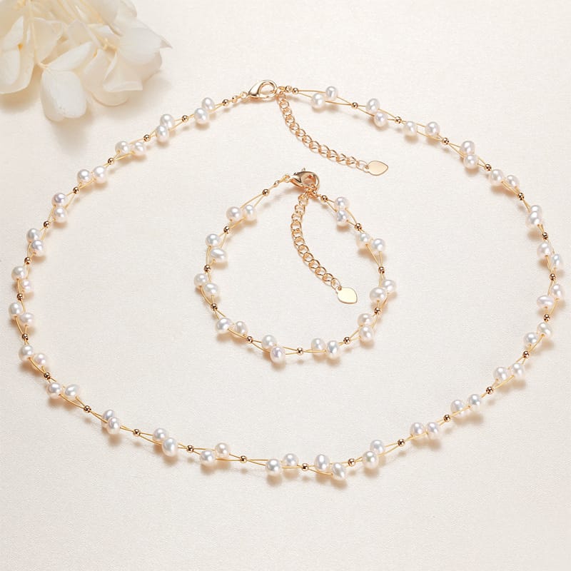 White Pearl Woven Set