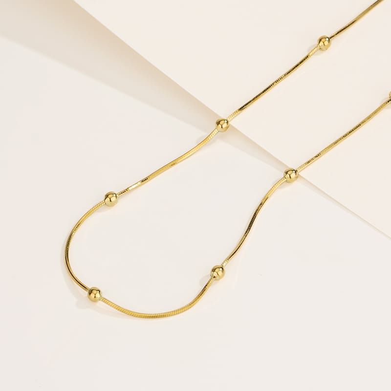 Snake bone chain-gold color