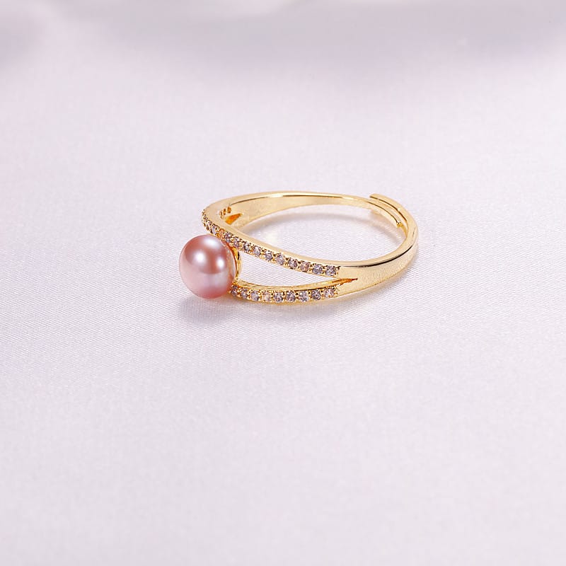 6-6.5mm pink purple oblate Pearl