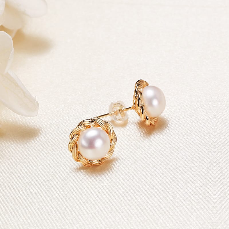 Pearl Stud Earrings