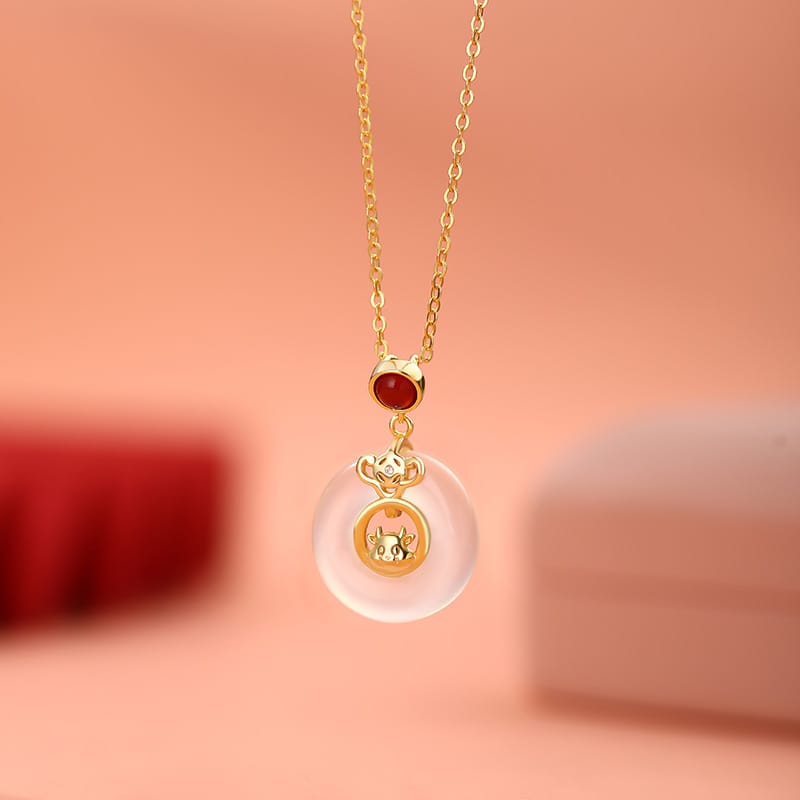 Zodiac ox necklace--gold