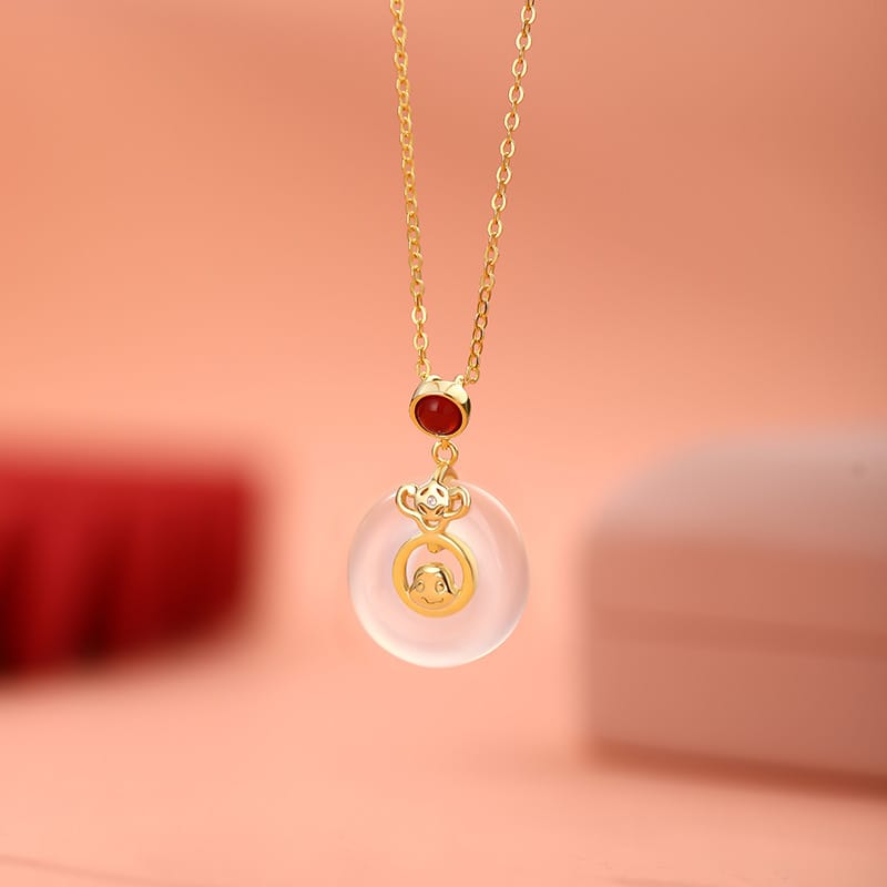 Zodiac snake necklace--gold