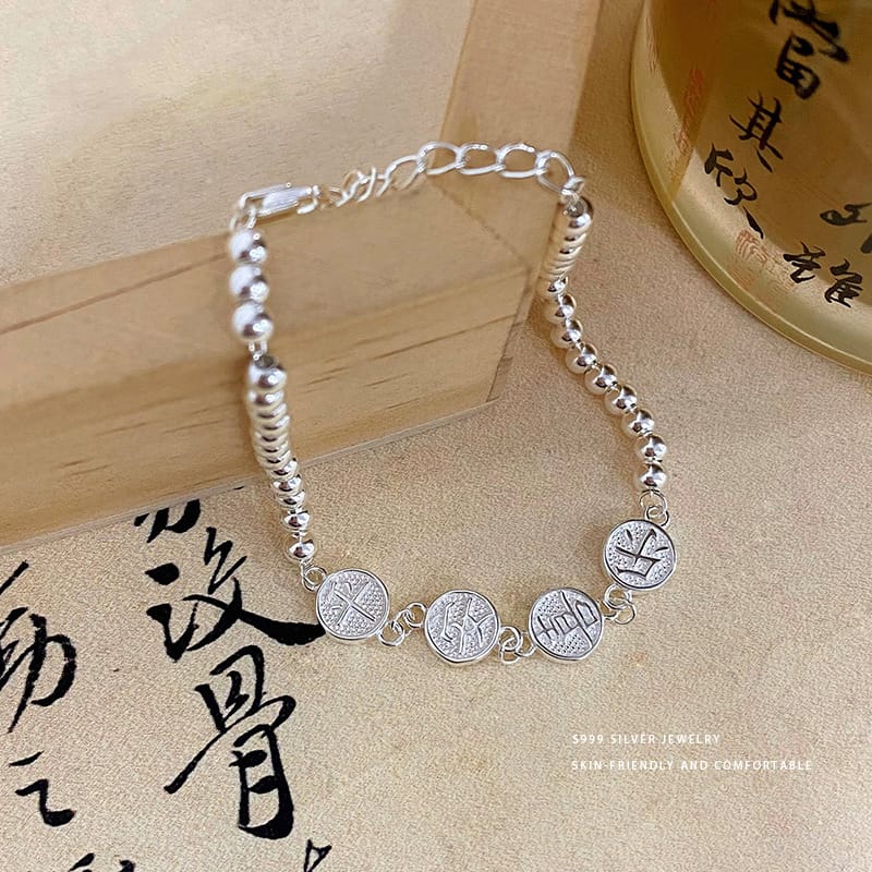 Peace Joy Bracelet-silver