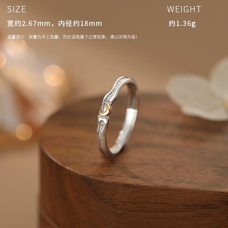 Sun and moon double glory women's ring--white and 