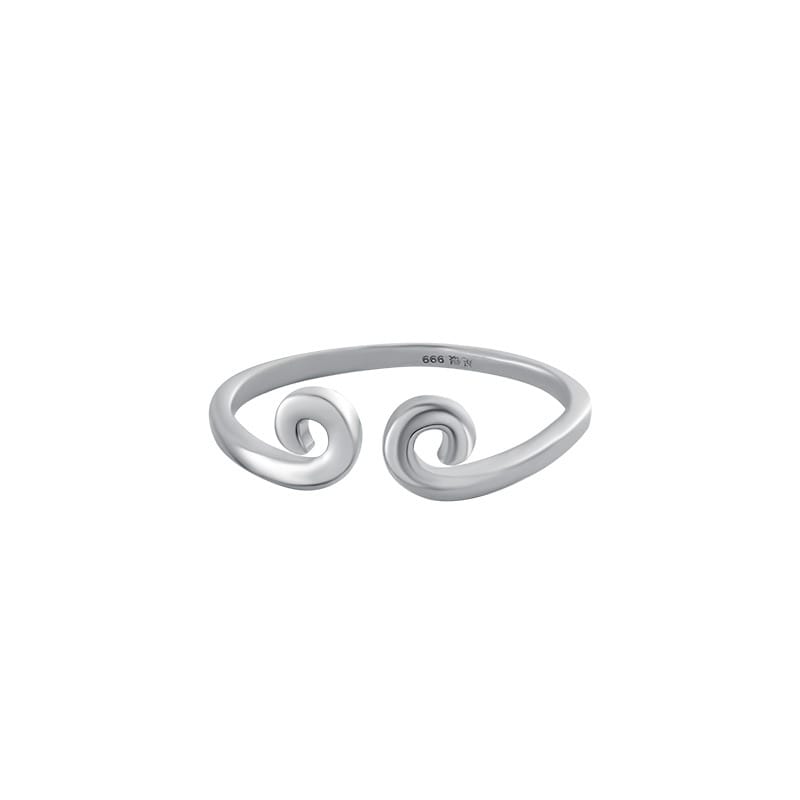 Small hoop ring--white gold