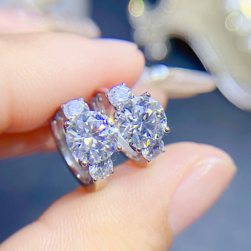 C White Diamond Earrings