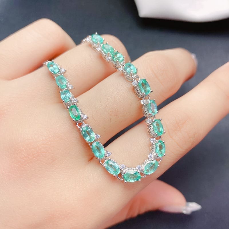 925 silver Emerald