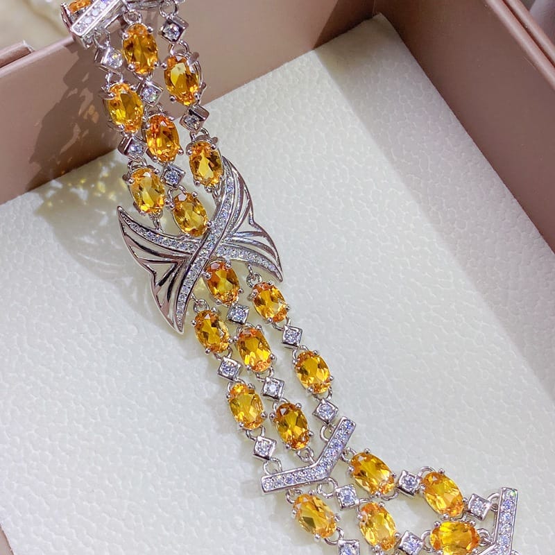 Citrine Plated Platinum