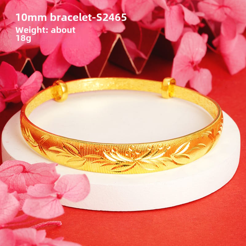 10mm brushed bauhinia bracelet-S2465