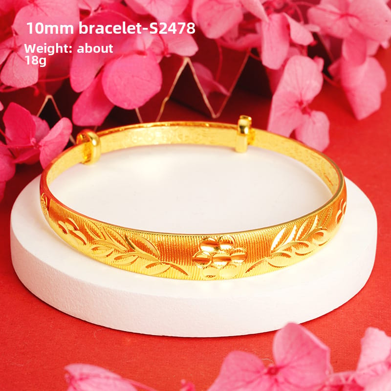 10mm bracelet-plum leaf S2478