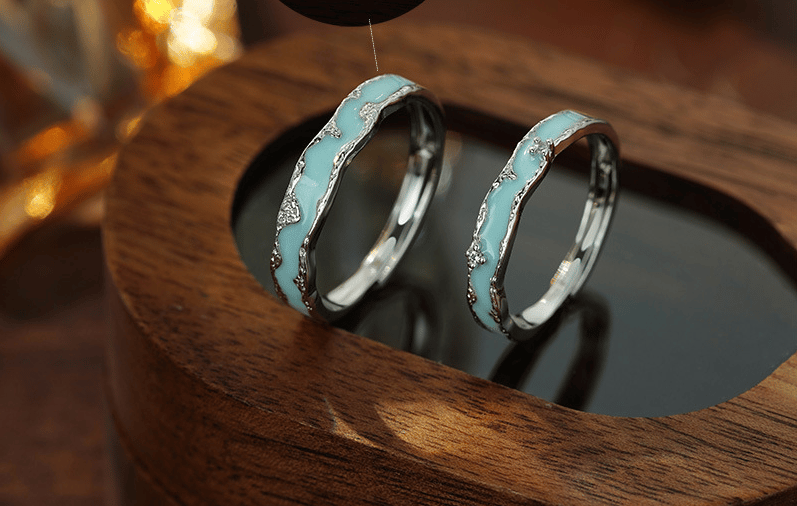Original S999 Silver Galaxy Couple's Unique Design Sense of Artistic Temperament