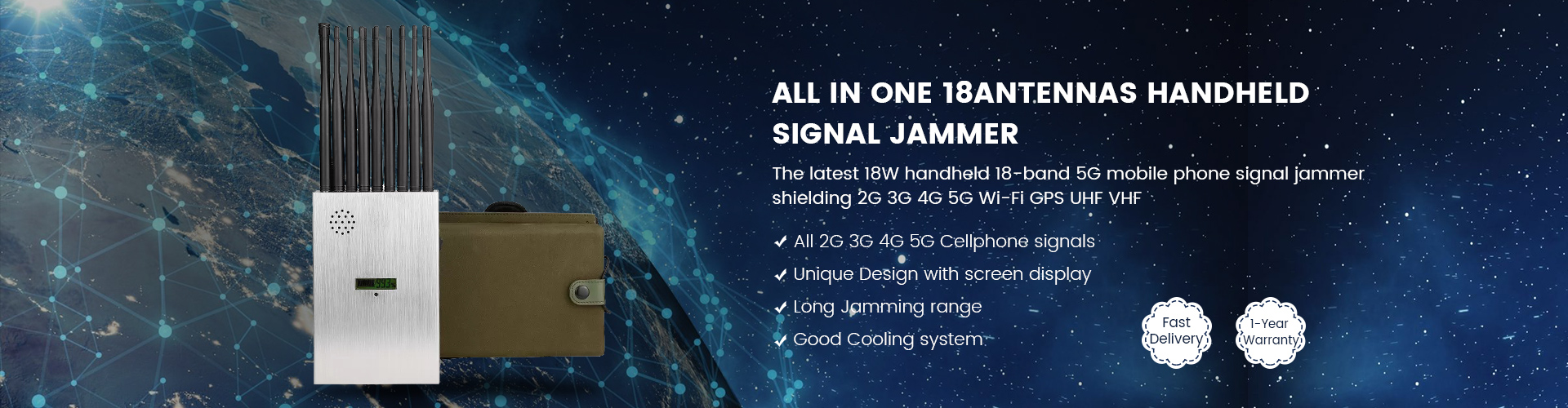 High Power Backpack Signal Jammer