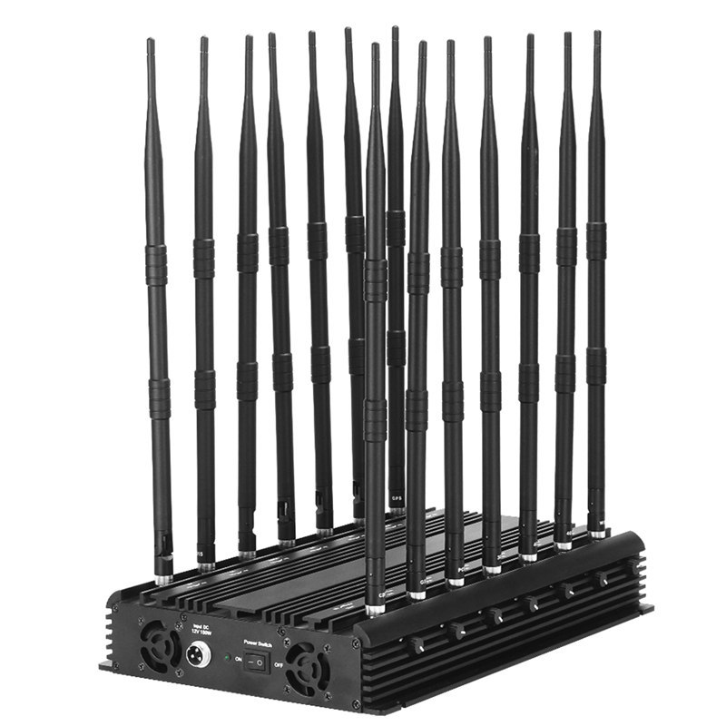 Multifunction 35W desktop 14 antenna mobile phone signal jammer