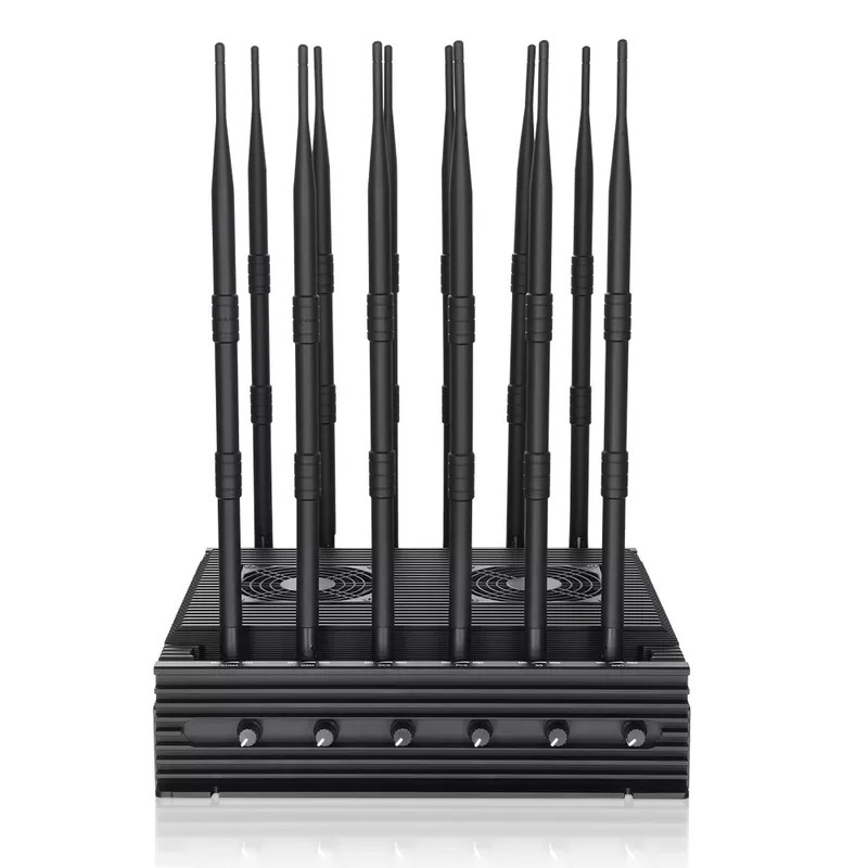 Multifunction 30W desktop 12 antenna mobile phone signal jammer