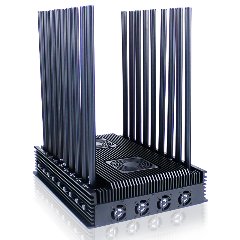 New Powerful 18 Antennas 2g 3G 4G 5g GPS WiFi, RF Signals Jammer 6-10W/Band with 6-7dBi Omni-Directional Antennas up to 120meters.
