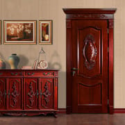European Retro Model Wooden Door Design Factory Direct Sales Silent Walnut Pure Solid Wood Door
