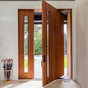 Factory Direct American Simple Solid Wood Veneer Large Panel Pivot Door Villa Courtyard Solid Wood Pivot Door Custom Design