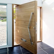 Factory Direct American Simple Solid Wood Veneer Large Panel Pivot Door Villa Courtyard Solid Wood Pivot Door Custom Design