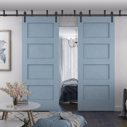 Home Double Open Upholstery French Door Design Interior Modern Manual Sliding Stylish Wooden Doors