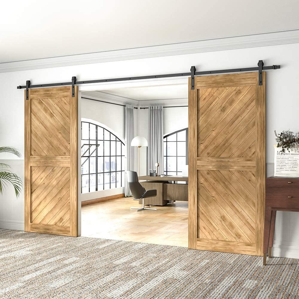 Home Double Open Upholstery French Door Design Interior Modern Manual Sliding Stylish Wooden Doors