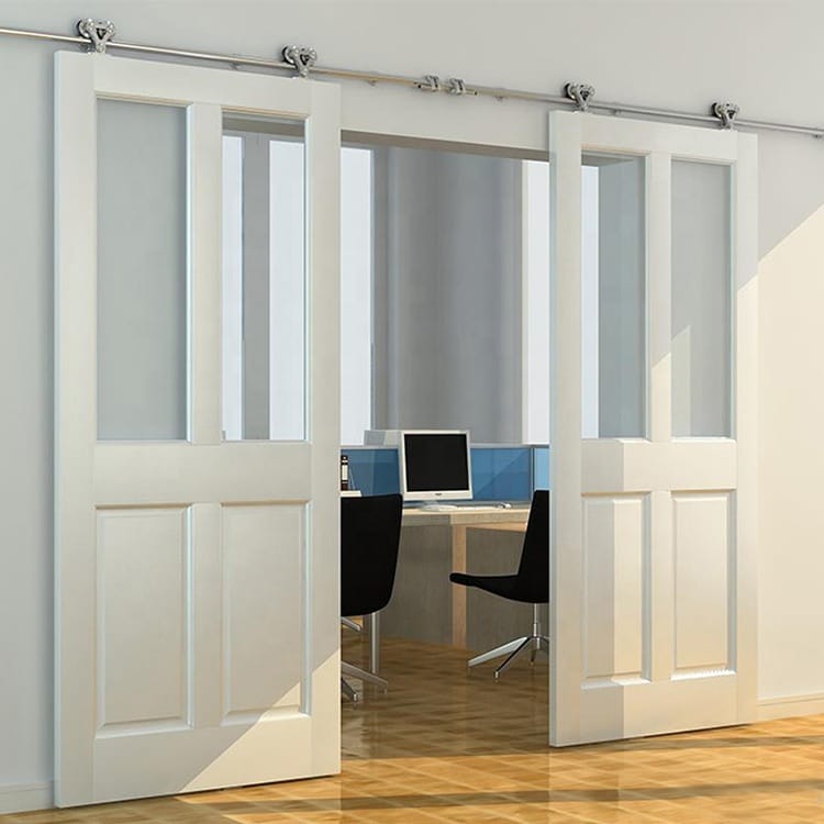 Home Double Open Upholstery French Door Design Interior Modern Manual Sliding Stylish Wooden Doors