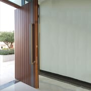 Factory Custom Designed Oversized Pivot Doors Modern Lateral Plank Design for the Front Pivot Wooden Doors of the House